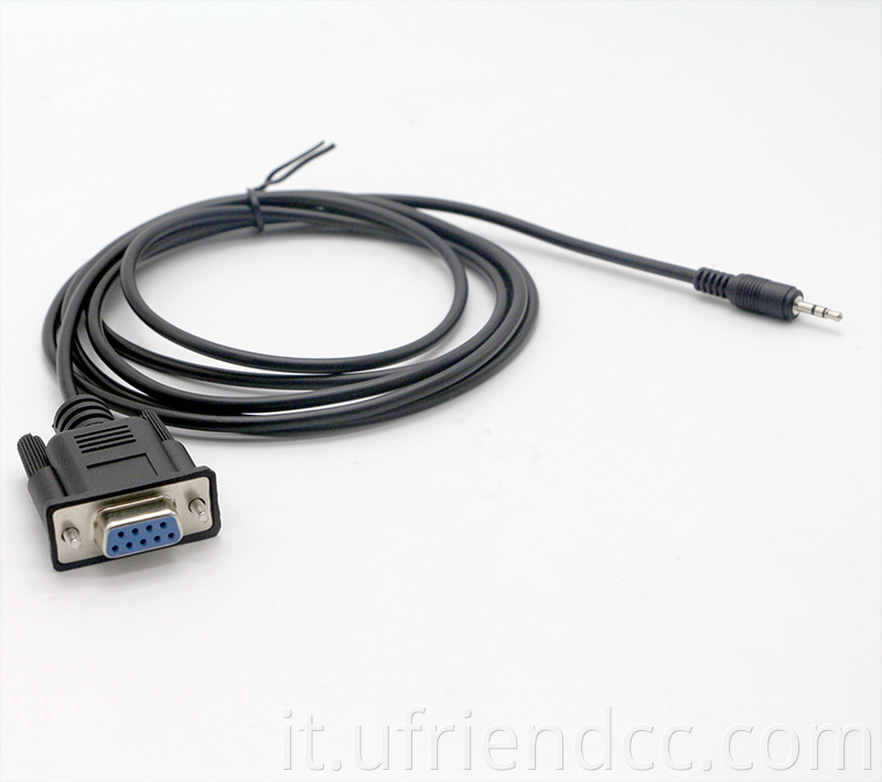 OEM Factory DB9 PIN FEMMILE RS232 Porta seriale al cavo convertitore audio da 3,5 mm DC